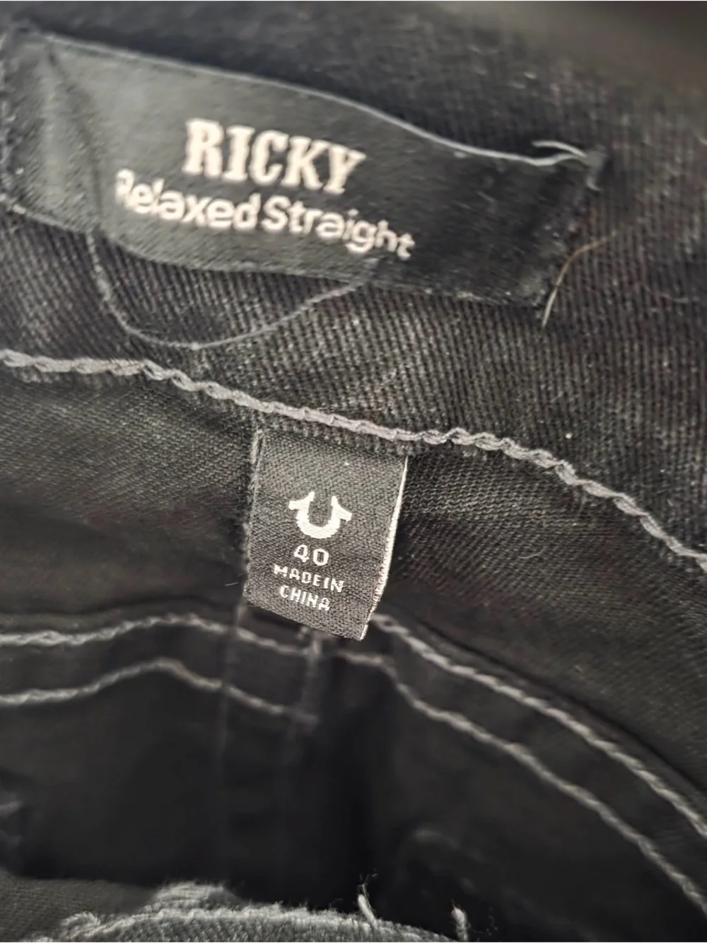 True Religion Ricky Relaxed Straight Jeans - Size 40